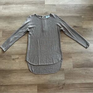 Joann Vass Zip Up Tunic Cashmere Sweater Long Sleeve Size Small